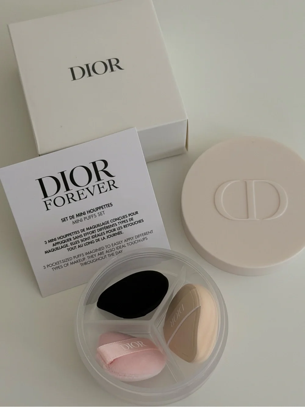 NEW Dior Beauty Forever Mini Puffs Set